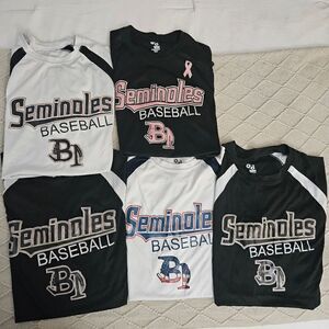 Seminoles Short Sleeve Baseball Tee lot of 5 Size M